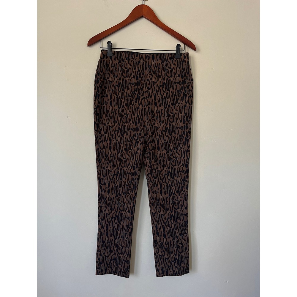 Truth by Republic Leopard Print Pull On Pants Brown Black Size Small strech